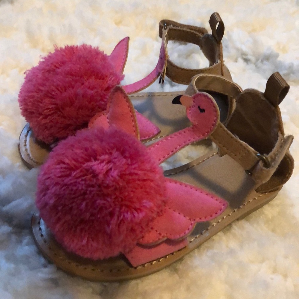 POM-POM Flamingo Sandals